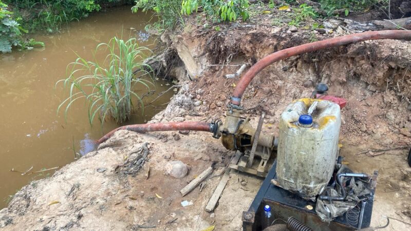 Chacareiro em Várzea Grande preso por captação irregular de água, arma de fogo e desmate em área de preservação