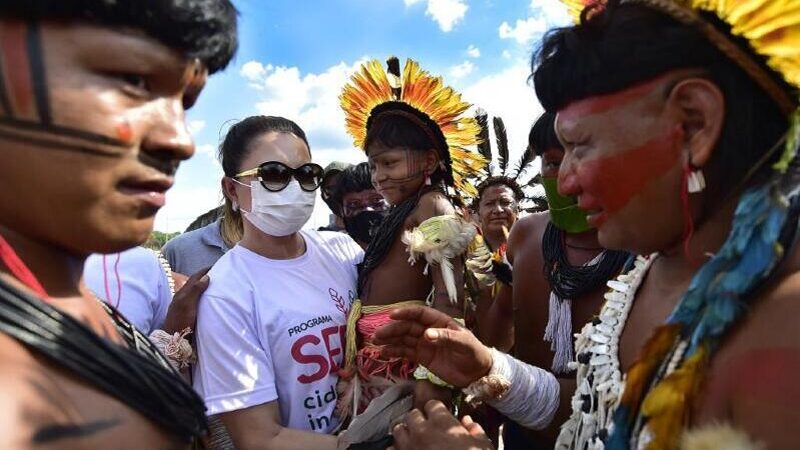 Primeira-dama de MT participa em Brasnorte da inauguração da Secretaria de Assuntos Indígenas