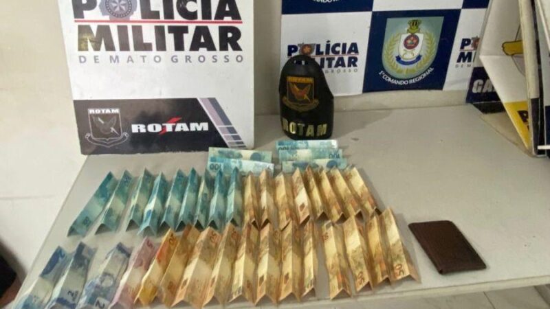 Rotam prende homem que aplicava golpe pela internet e apreende R$ 2,3 mil em dinheiro