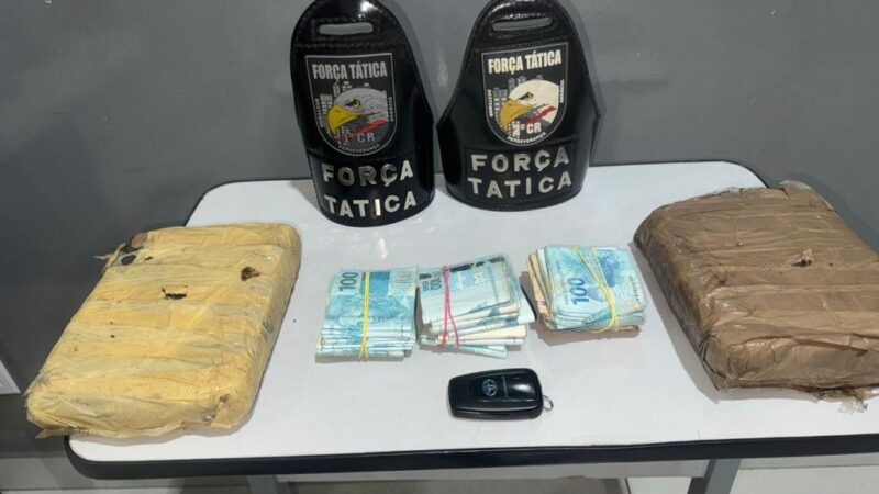 Força Tática prende membro de facção criminosa com drogas e mais de R$ 40 mil em dinheiro