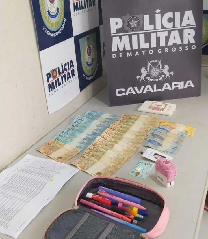 Cavalaria prende homem e recupera R$ 1,9 mil furtados de veículo em Cuiabá