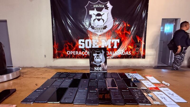 Sejus e Polícia Penal apreendem mais de 1,3 mil celulares em presídios de MT em cerca de 3 meses