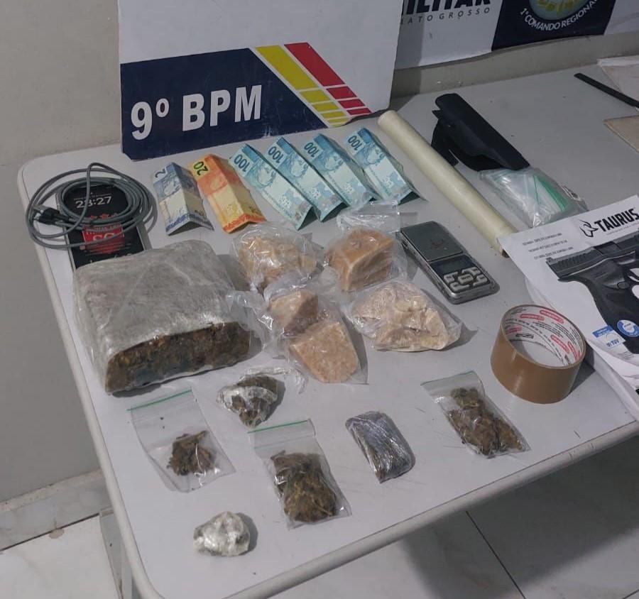 PM prende em flagrante homem por tráfico, apreende cocaína e supermaconha