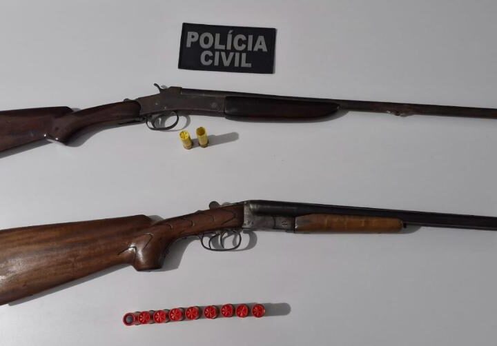 Polícia Civil apreende armas e munições na casa de caminhoneiro em Matupá